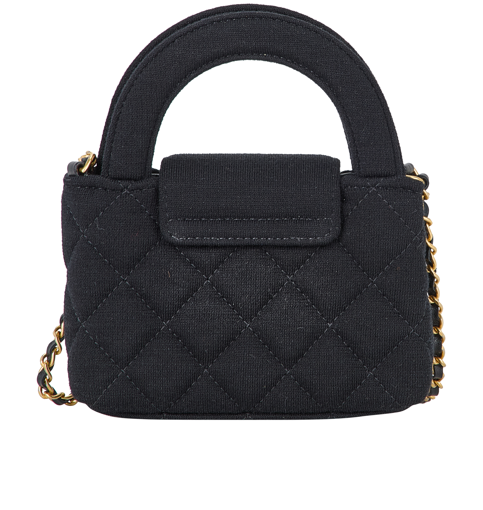 Nano Kelly Top Handle, &pound;2,350, Handbags, Black, Fabric, Back view